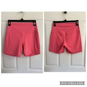 Size 8 Lululemon Solid Guava Pink 6" High Rise Align Yoga Short.  In EUC!